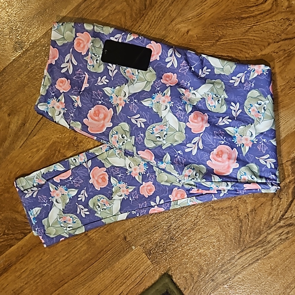 NWT My LaLa Curvy Leggings Mama and baby deer fits size 14-20